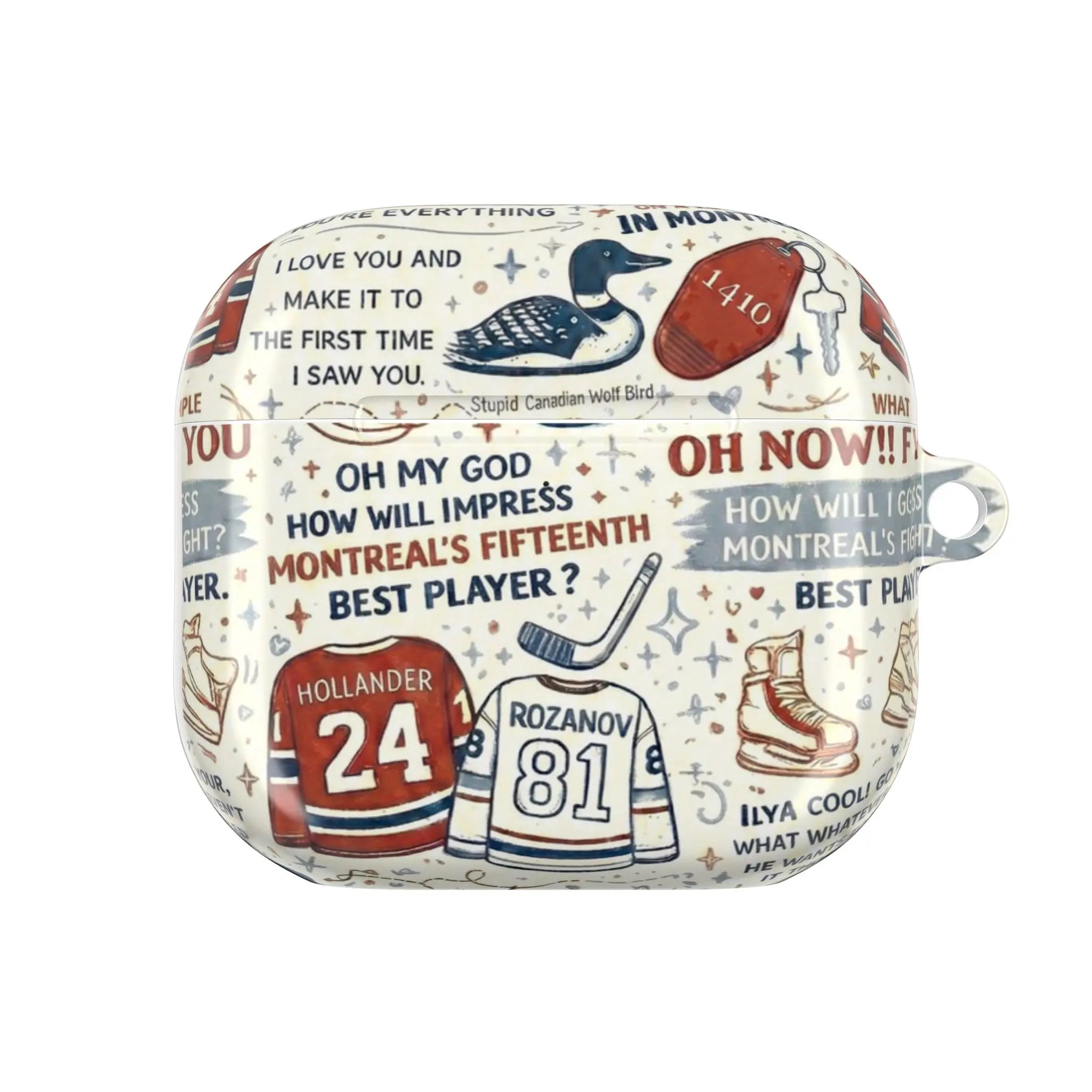 Heated Rivalry Inspired Airpods Case for Generation 1 2 3 4 & Pro 1 2 3, Hollander & Rozanov LGBT Love Romance Hockey Movie Booktok Merch Gift for Fan Reader Airpods Cover