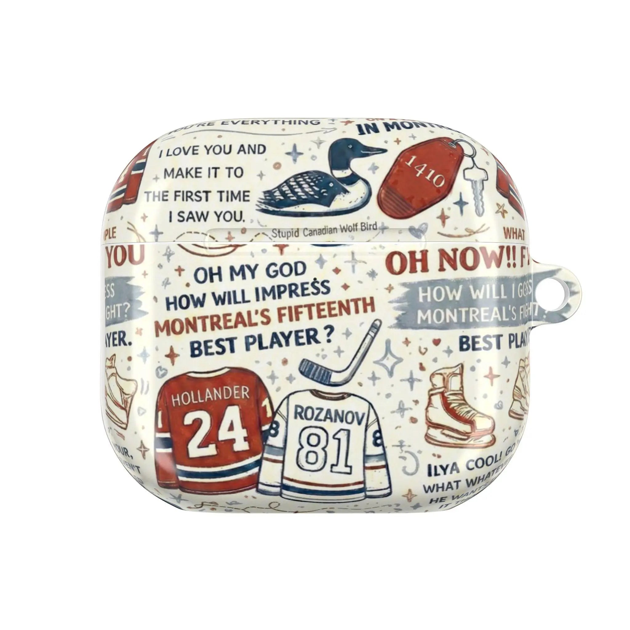 Heated Rivalry Inspired Airpods Case for Generation 1 2 3 4 & Pro 1 2 3, Hollander & Rozanov LGBT Love Romance Hockey Movie Booktok Merch Gift for Fan Reader Airpods Cover